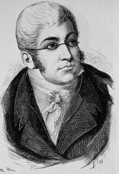 Porträtt av La Romiguière. Gravyr från slutet av 1800-talet i "Histoire de France"" av H. Martin. av Unknown artist