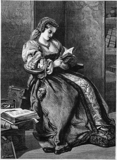 Porträtt av Lady Jeanne Gray (Jane Gray av Unknown artist