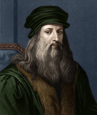 Porträtt av Leonard de Vinci (1452-1519) (Leonardo da Vinci), italiensk målare. av Unknown artist