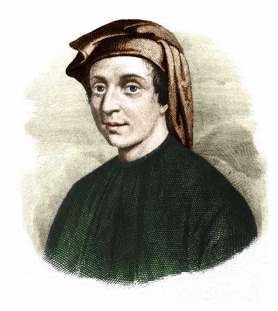 Porträtt av Leonardo Fibonacci (1170-1245). (Leonard av Pisa). italiensk matematiker. av Unknown artist