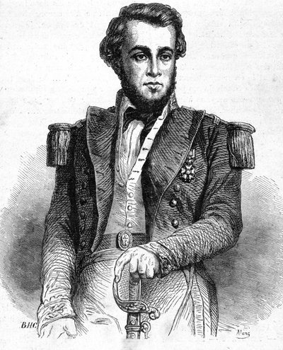 Porträtt av löjtnant Bellot (1826-1853) - i "" Les Contemporains", n.d. sent 1800-tal. av Unknown artist
