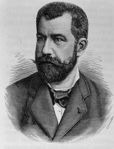 Porträtt av Léon Renault. Gravyr från slutet av 1800-talet i "Histoire de France"" av H. Martin. av Unknown artist