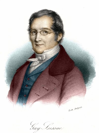 Porträtt av Louis-Joseph Gay-Lussac (Louis Joseph Gay Lussac) (1778-1850), fransk fysiker och kemist. Gravyr av 1800-talet. av Unknown artist
