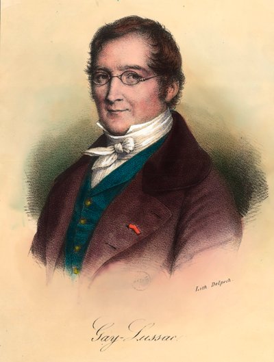 Porträtt av Louis-Joseph Gay-Lussac (Louis Joseph Gay Lussac) (1778 - 1850), fransk kemist och fysiker. Gravyr av 1800-talet. Privat samling. av Unknown artist