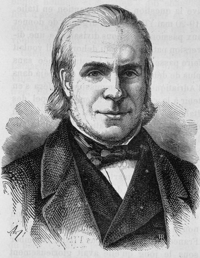 Porträtt av Louis Antoine Garnier-Pages (Garnier Pages) (1803 - 1878). Gravyr från slutet av 1800-talet i "Histoire de France"" av H. Martin. av Unknown artist