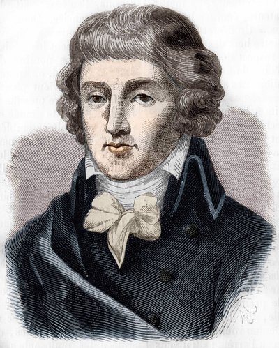 Porträtt av Louis Antoine Saint - Just (Saint-Just) (1767-1794), fransk politiker. av Unknown artist