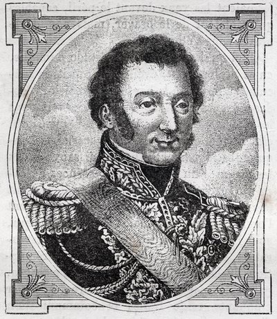 Porträtt av Louis Auguste Victor de Ghaisne de Bourmont (1773-1846), marskalk av Frankrike. av Unknown artist