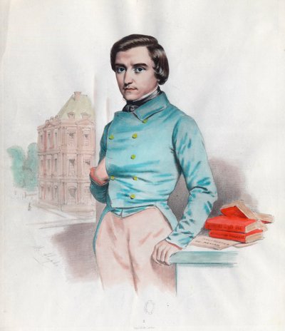Porträtt av Louis Blanc (1811 - 1882), fransk politiker och historiker. Gravyr av 1800-talet. Privat samling. av Unknown artist