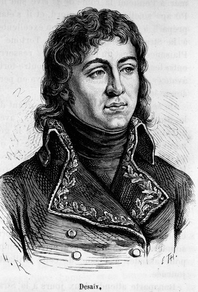Porträtt av Louis Charles Antoine Desaix de Veygoux (1768-1800), fransk general. av Unknown artist