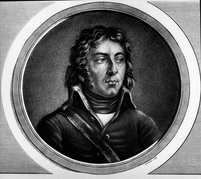 Porträtt av Louis Charles Antoine Desaix de Veygoux (1768-1800), fransk general. i ""Fullständig samling av historiska bilder av den franska revolutionen, i tre volymer."" 1804. av Unknown artist