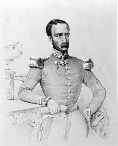 Porträtt av Louis Eugène Cavaignac (1802 - 1857), fransk general och politiker. Gravyr v. 1848. av Unknown artist