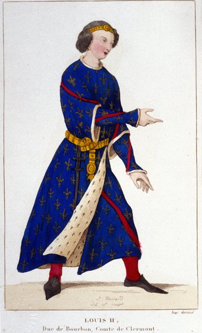 Porträtt av Ludvig II Bèque eller Fainéant (846 - 879). av Unknown artist