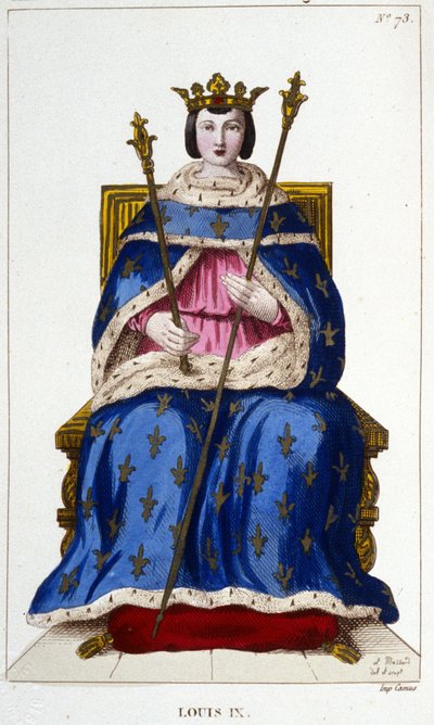 Porträtt av Ludvig IX eller Sankt Ludvig (1214 - 1270). av Unknown artist
