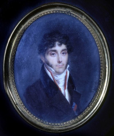Porträtt av Louis Mathieu, greve av Molè (1781 - 1855), medaljong av Unknown artist