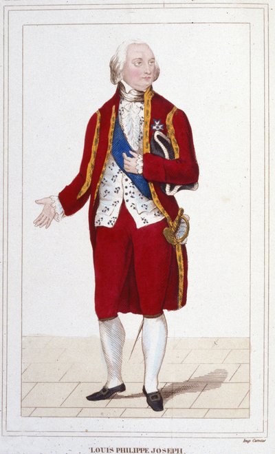 Porträtt av Louis Philippe II Joseph, hertig av Orléans och Chartres, känd som Philippe Egalité av Unknown artist