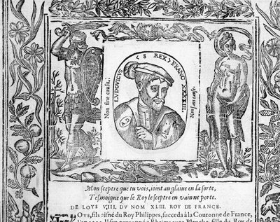 Porträtt av Ludvig VIII Lejonkungen av Frankrike från 1223 till 1226. av Unknown artist