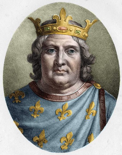 Porträtt av Ludvig VI den Gros (1081 - 1137), kung av Frankrike av Unknown artist