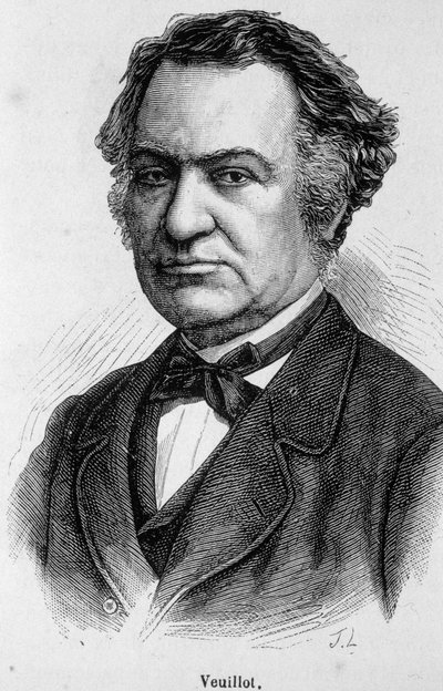 Porträtt av Louis Veuillot, fransk katolsk journalist (1813-1883), medarbetare och redaktör för "L