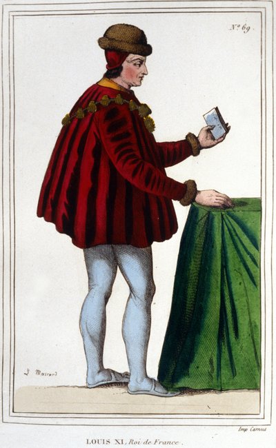 Porträtt av Ludvig XI (1423 - 1483), kung av Frankrike. av Unknown artist