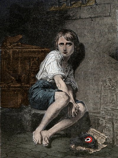 Porträtt av Ludvig XVII (1785-1795) i tempelfängelset, Paris” av Unknown artist