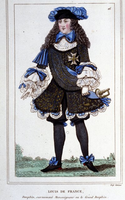 Porträtt av Louis de France, hertig av Bourgogne (1682 - 1712) känd som "Den store dauphinen". Gravyr från 1830. av Unknown artist