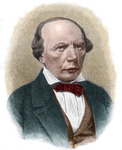 Porträtt av Ludwig Uhland (1787-1862), tysk romantisk poet. av Unknown artist