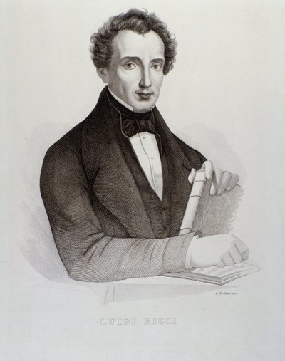 Porträtt av Luigi Ricci (gravyr av Unknown artist