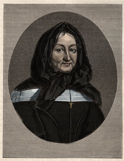 Porträtt av Madame Marie de Rubelles, fru av Miramion (1629-96) grundare av den heliga familjens döttrar av Unknown artist