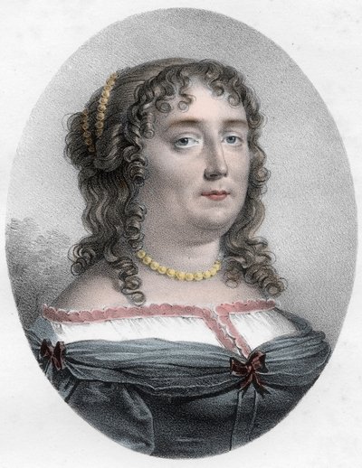 Porträtt av Madame de Scudery (1607-1701) - Porträtt av Madame de Scudery (eller Madeleine de Scuderi (1607 - 1701), fransk kvinna av bokstäver) av Unknown artist
