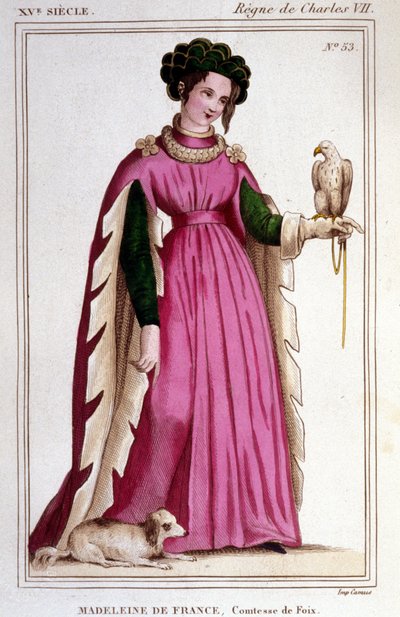 Porträtt av Madeleine av Frankrike (1443 - 1495), grevinnan av Foix. av Unknown artist