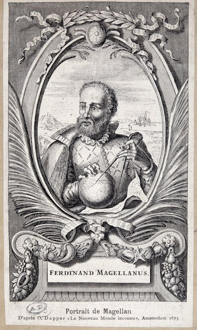 Porträtt av Magellan av Unknown artist