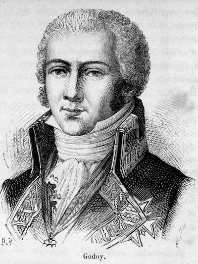 Porträtt av Manuel de Godoy, hertig av Alcudia, fredsprins (1767-1851), spansk politiker. av Unknown artist