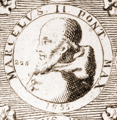 Porträtt av Marcel II (1501 - 1555). av Unknown artist