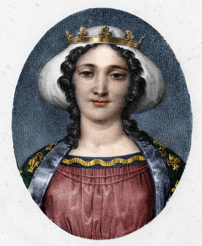 Porträtt av Marguerite de Provence (1221 - 1295), drottning av Frankrike. av Unknown artist