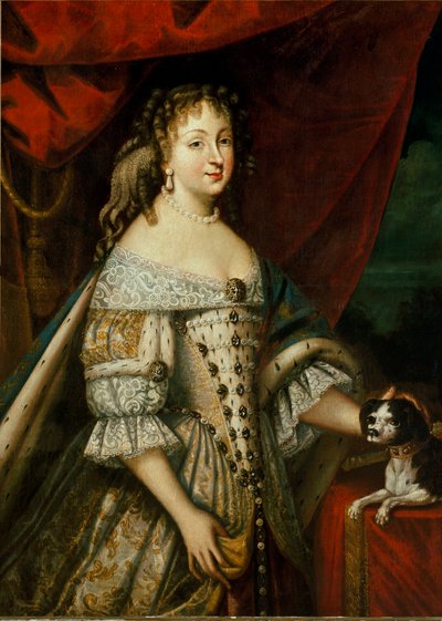 Porträtt av Maria Giovanna Battista di Savoia Nemours (Marie Jeanne Baptiste de Savoie-Nemours) (Savoie Nemours) (1644-1724), hustru till Carlo Emanuele II (1634-1675) (Charles Emmanuel av Savojen) Anonym målning. 1600-talet Turin, kungligt palats - Porträ av Unknown artist