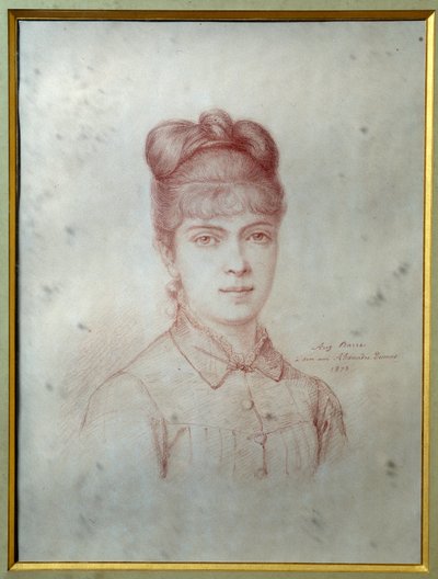 Porträtt av Marie Alexandrine Henriette Dumas Davy de la Pailleterie dit Colette (1860-1907), dotter till Alexandre Dumas Jr. (1824-1895)” Anonym teckning. 1878 Villers-Cotterets. Alexandre Dumas museum av Unknown artist