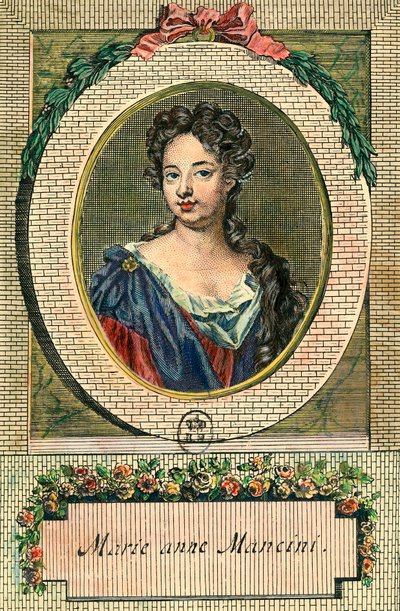 Porträtt av Marie Anne Mancini av Unknown artist