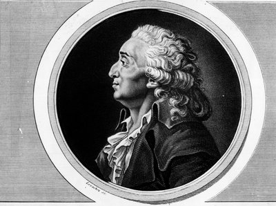 Porträtt av Marie Jean Antoine Nicolas de Caritat, markis de Condorcet (1743-1793), deputerad vid Nationalkongressen och filosof. Gravyr i "" Komplett samling av historiska målningar från den franska revolutionen, i tre volymer.""" 1804. av Unknown artist