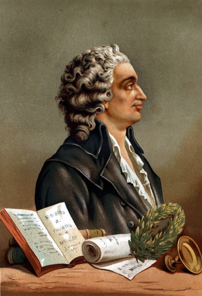 Porträtt av Marie Jean Antoine Nicolas de Caritat, Marquis de Condorcet (1743 - 1794) efter "Science and its Men" av Louis Figuier. Barcelona 1881 av Unknown artist