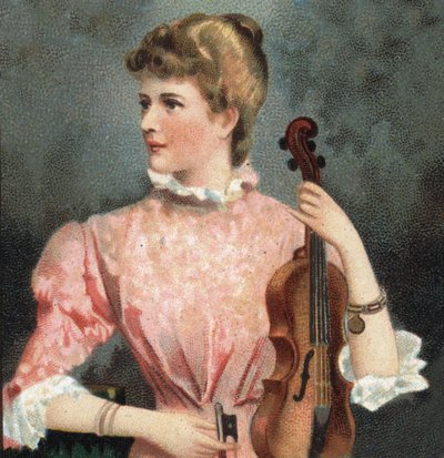 Porträtt av Marie Soldier (1863-1955), violinist. av Unknown artist