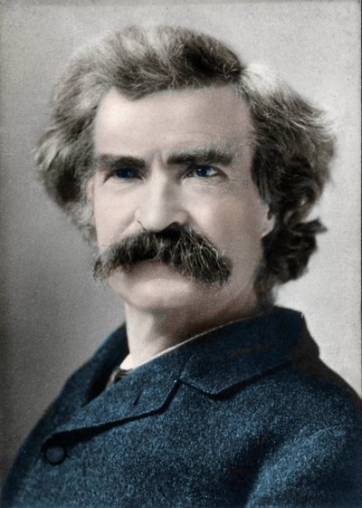 Porträtt av Mark Twain (Samuel Langhorne Clemens) (1835-1910) amerikansk författare av Unknown artist