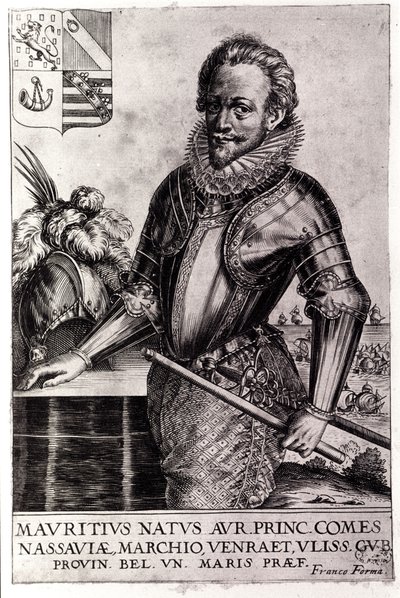 Porträtt av Maurice de Nassau, Prince of Orange (f i Dillenburg av Unknown artist