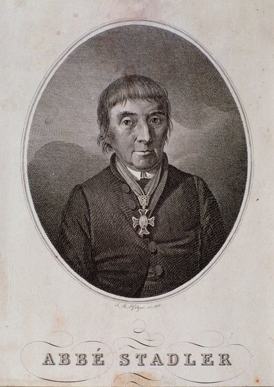 Porträtt av Maximilian Stadler (gravyr av Unknown artist