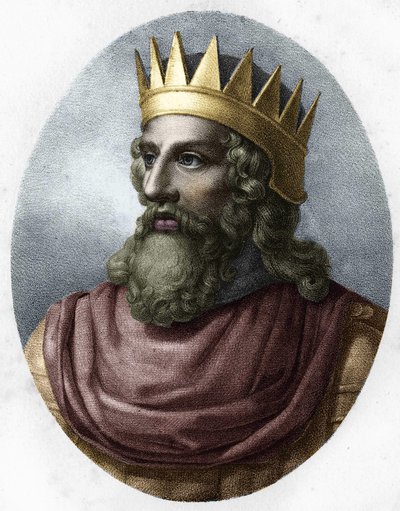 Porträtt av Merovech (v. 448-v. 458). av Unknown artist