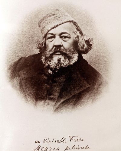 Porträtt av Mikhail Bakunin (1814 - 1876). 1800-talet. av Unknown artist