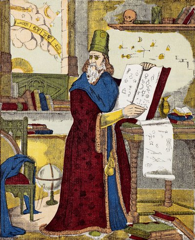 Porträtt av Michel de Notre Dame (Nostradamus) Fransk astrolog - Porträtt av Nostradamus, Michel de Notre Dame (1503-1566) Fransk astrolog och läkare - Gravyr av Unknown artist