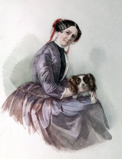 Porträtt av Minna Wagner, fru till Richard Wagner, Wagner Museum Bayreuth. av Unknown artist