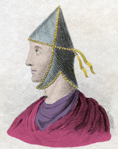 Porträtt av Mithridate VI Eupator kallad den store (v.132-63 f.Kr.), kung av bron. (Mitridate, re di Ponto) Gravyr från 1800-talet. av Unknown artist