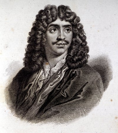 Porträtt av Molière, gravyr från 1800-talet av Unknown artist