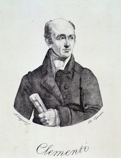 Porträtt av Muzio Clementi (gravyr) av Unknown artist